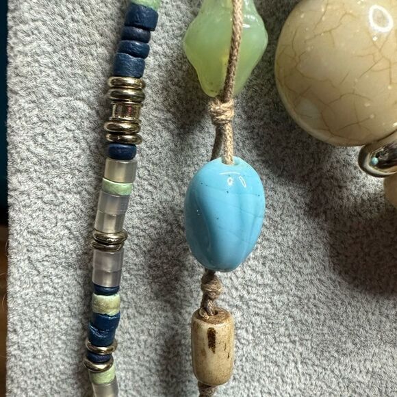 Set of 9 Gorgeous Handmade Boho Southwestern Tribal Statement Necklaces RARE Mix - Picture 2 of 9